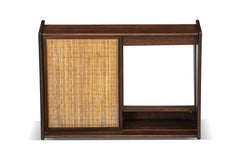 Danish Modern Wall Mounted Rosewood + Cane Vanity D