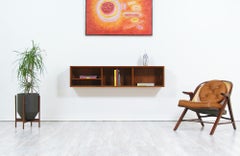 Danish Modern Wall-Mounted Teak Display Case