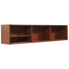 Danish Modern Wall-Mounted Teak Display Case