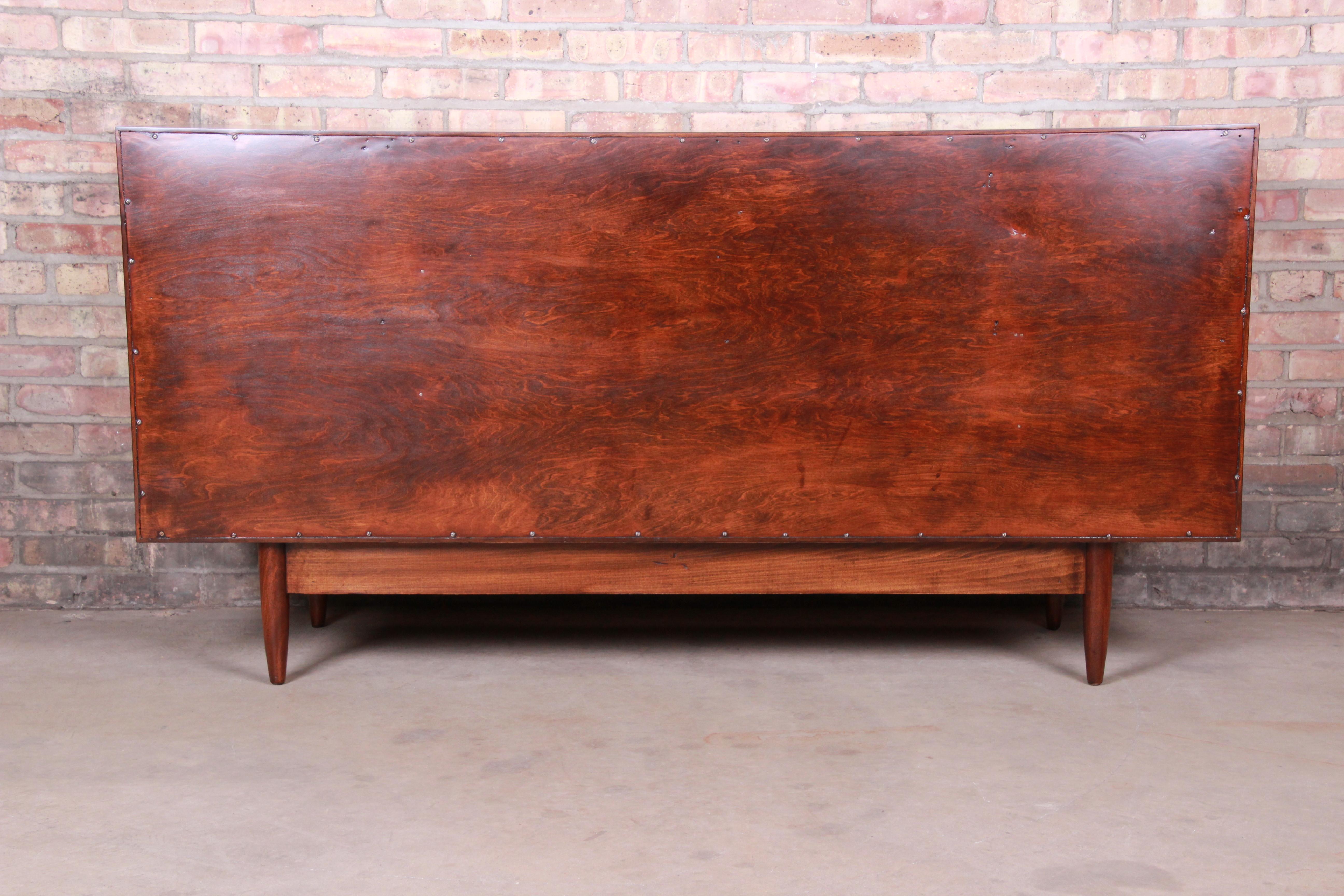Danish Modern Walnut and Cane Credenza After Finn Juhl for Baker, Newly Restored 13