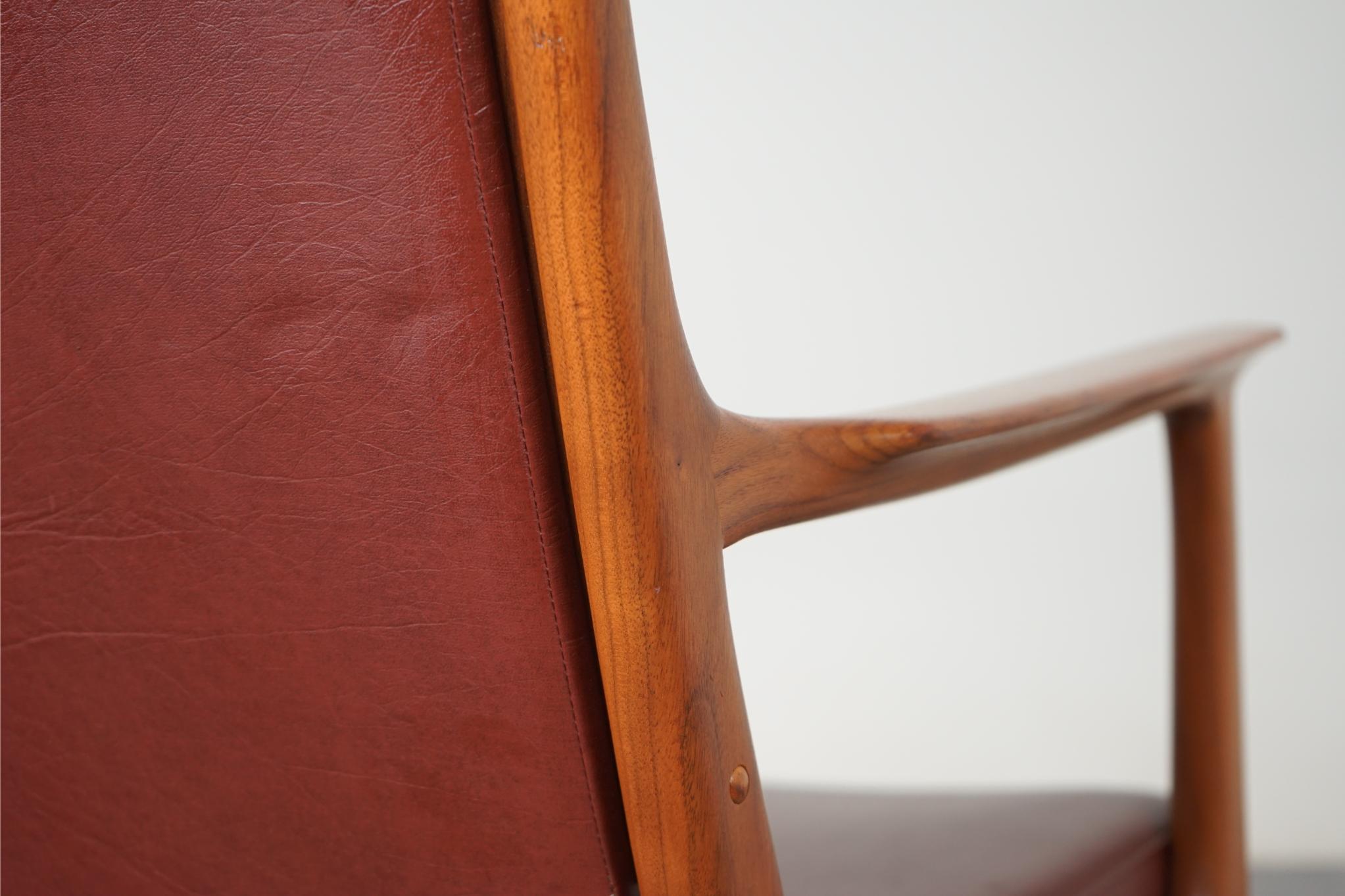 Danish Modern Walnut Arm Chair For Sale 4