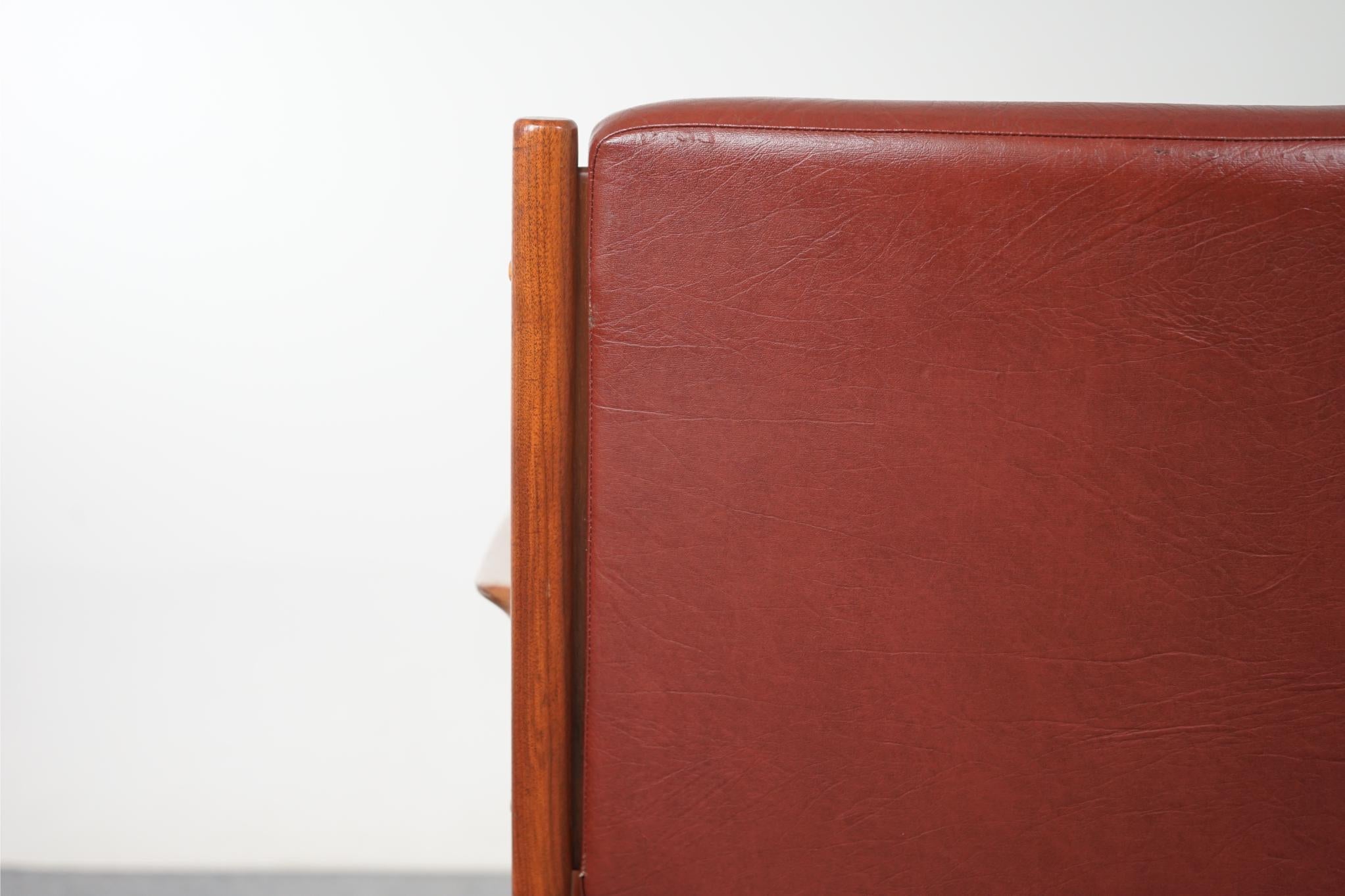 Danish Modern Walnut Arm Chair For Sale 6