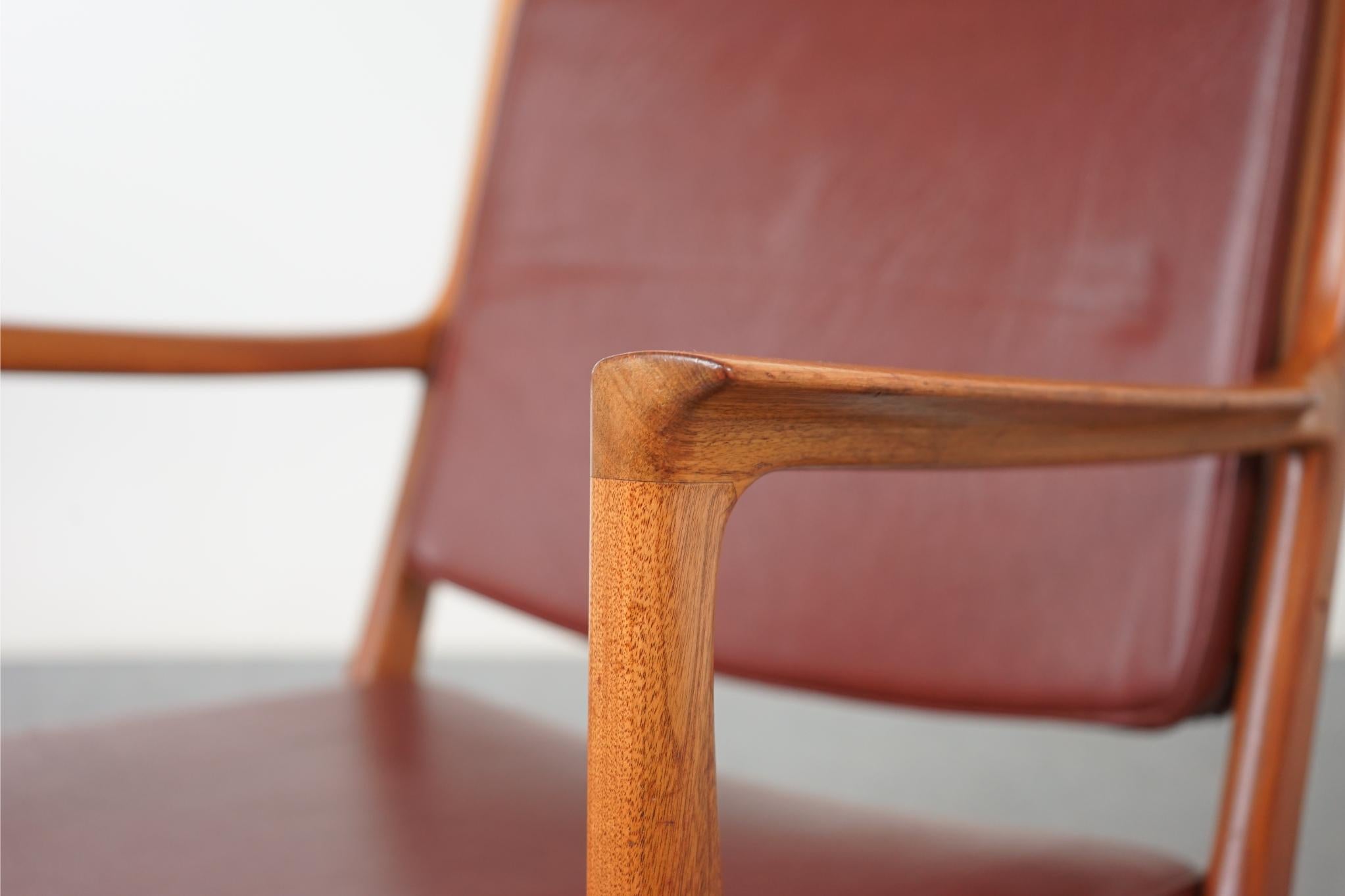 Scandinavian Modern Danish Modern Walnut Arm Chair For Sale