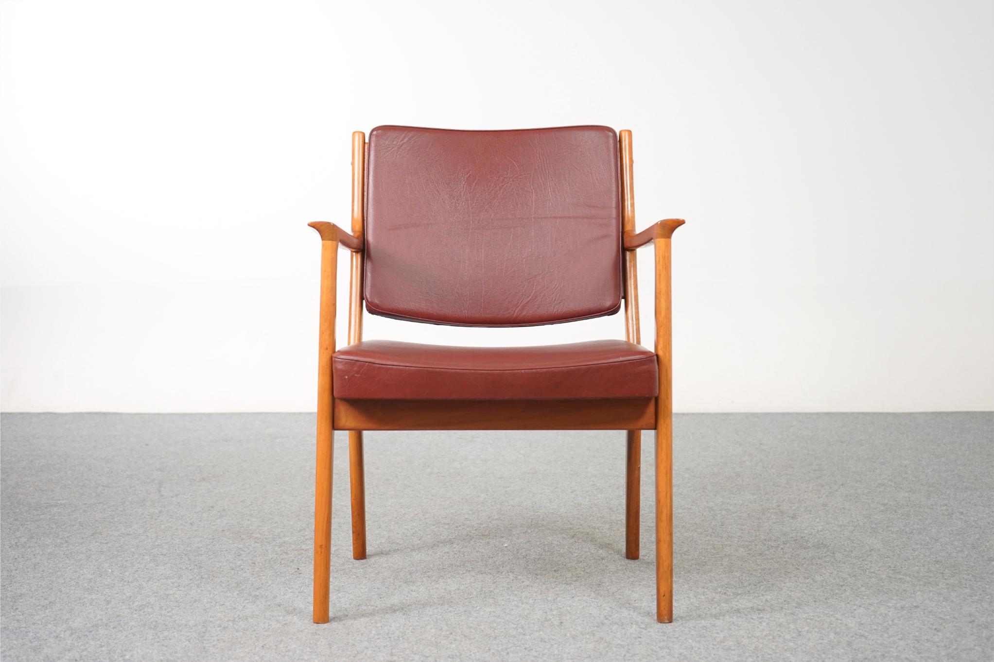 Late 20th Century Danish Modern Walnut Armchair  For Sale