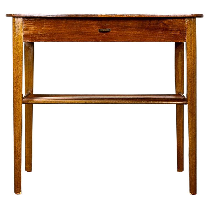 Danish Modern Walnut Bedside Sidetable