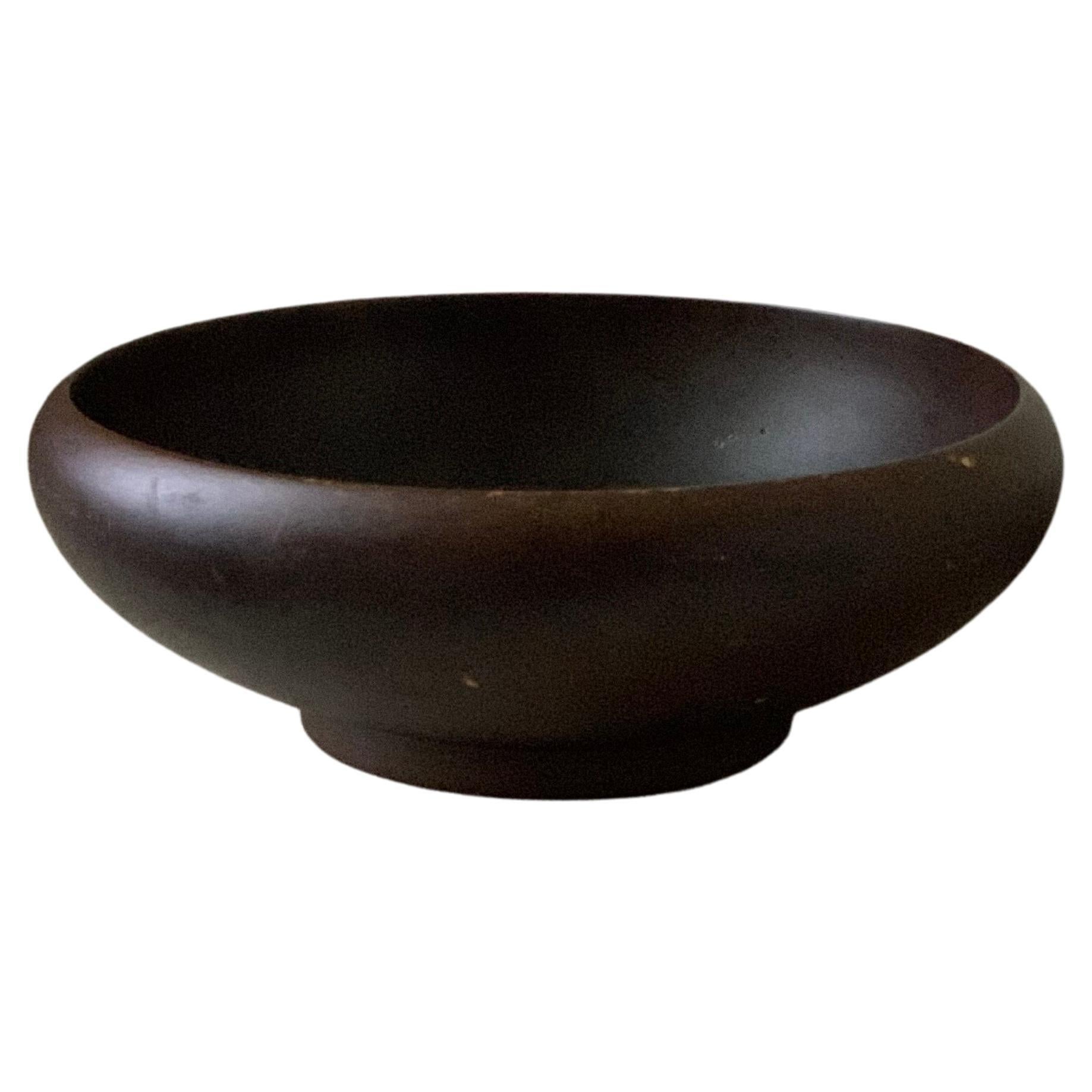 1960 's Danish Modern Walnut Centerpiece Bowl For Sale