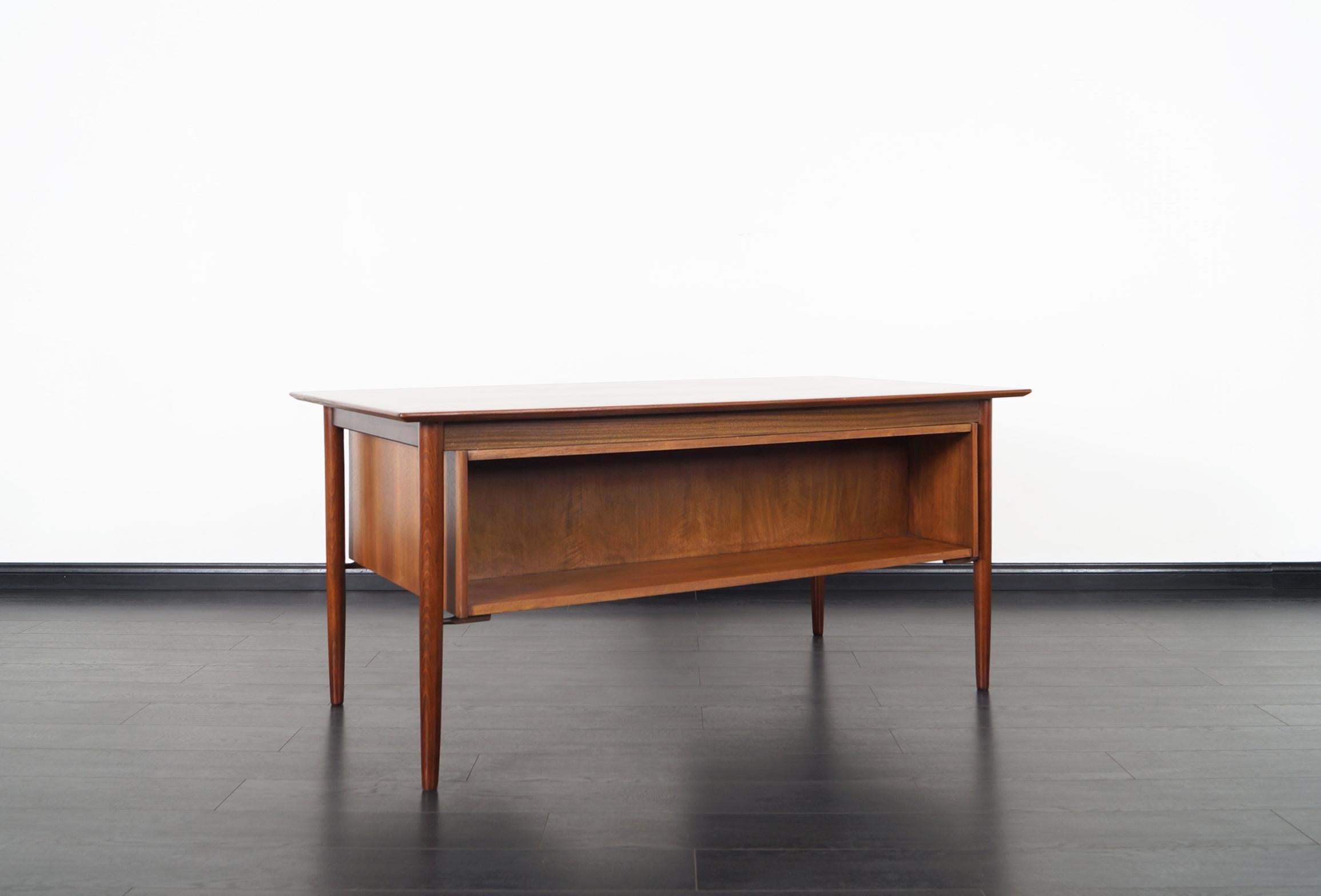 Mid-20th Century Danish Modern Walnut Desk by Ib Kofod Larsen