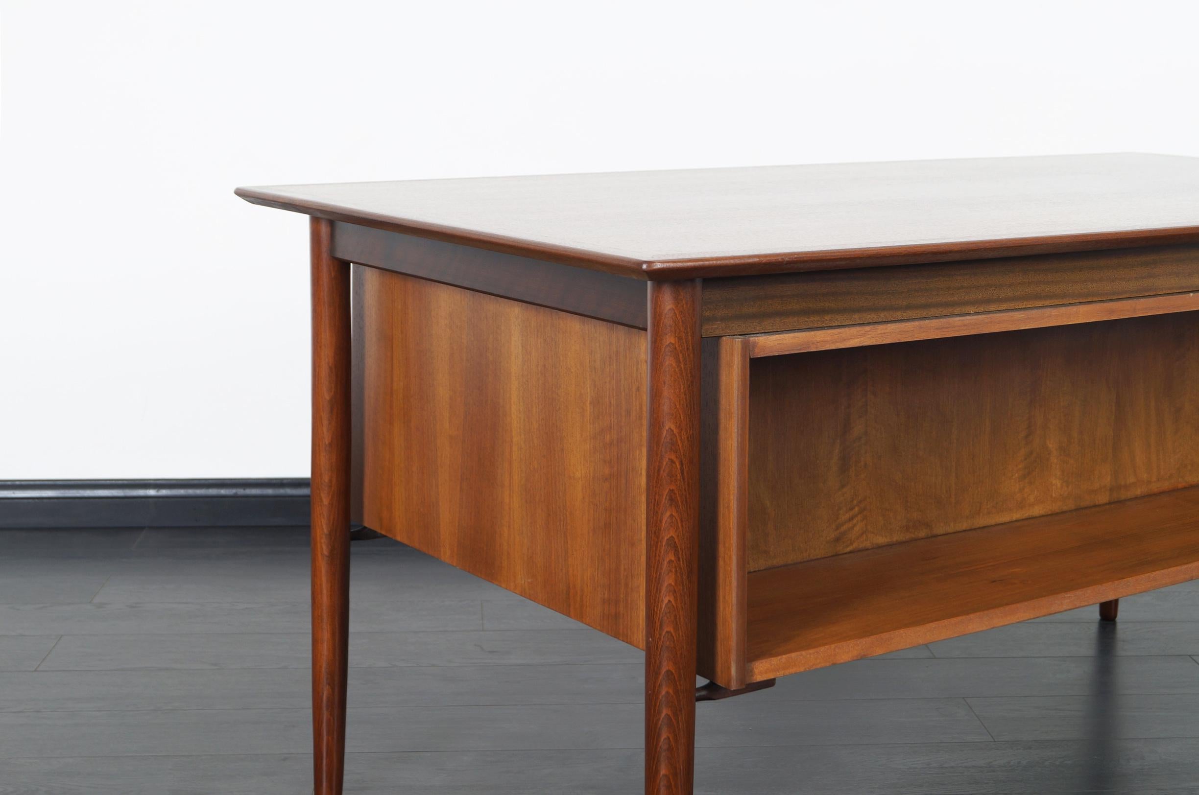 Danish Modern Walnut Desk by Ib Kofod Larsen 1