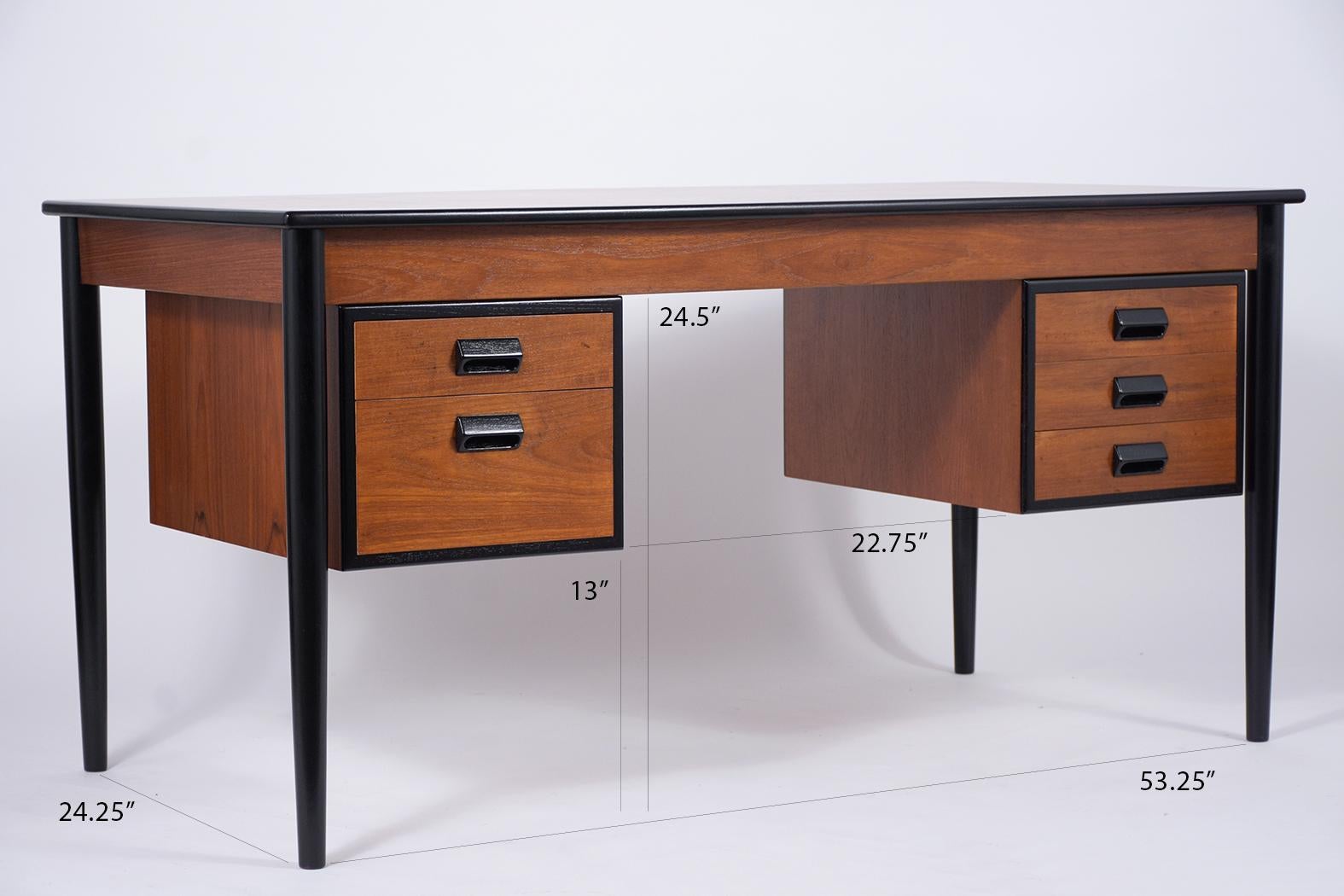 Mid-20th Century Danish Modern Walnut Desk