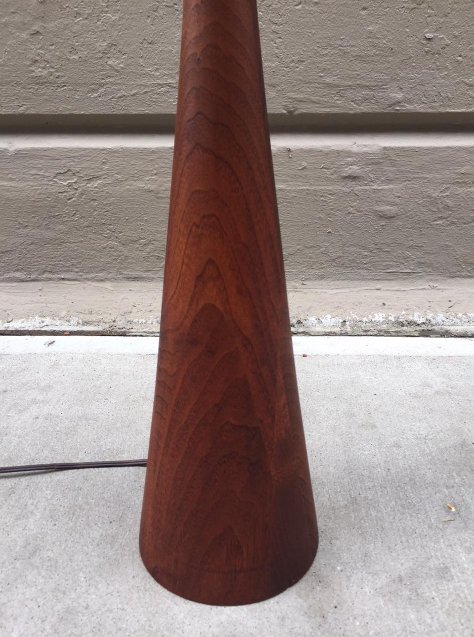 Danish Modern Walnut Lamp In Good Condition For Sale In New York, NY