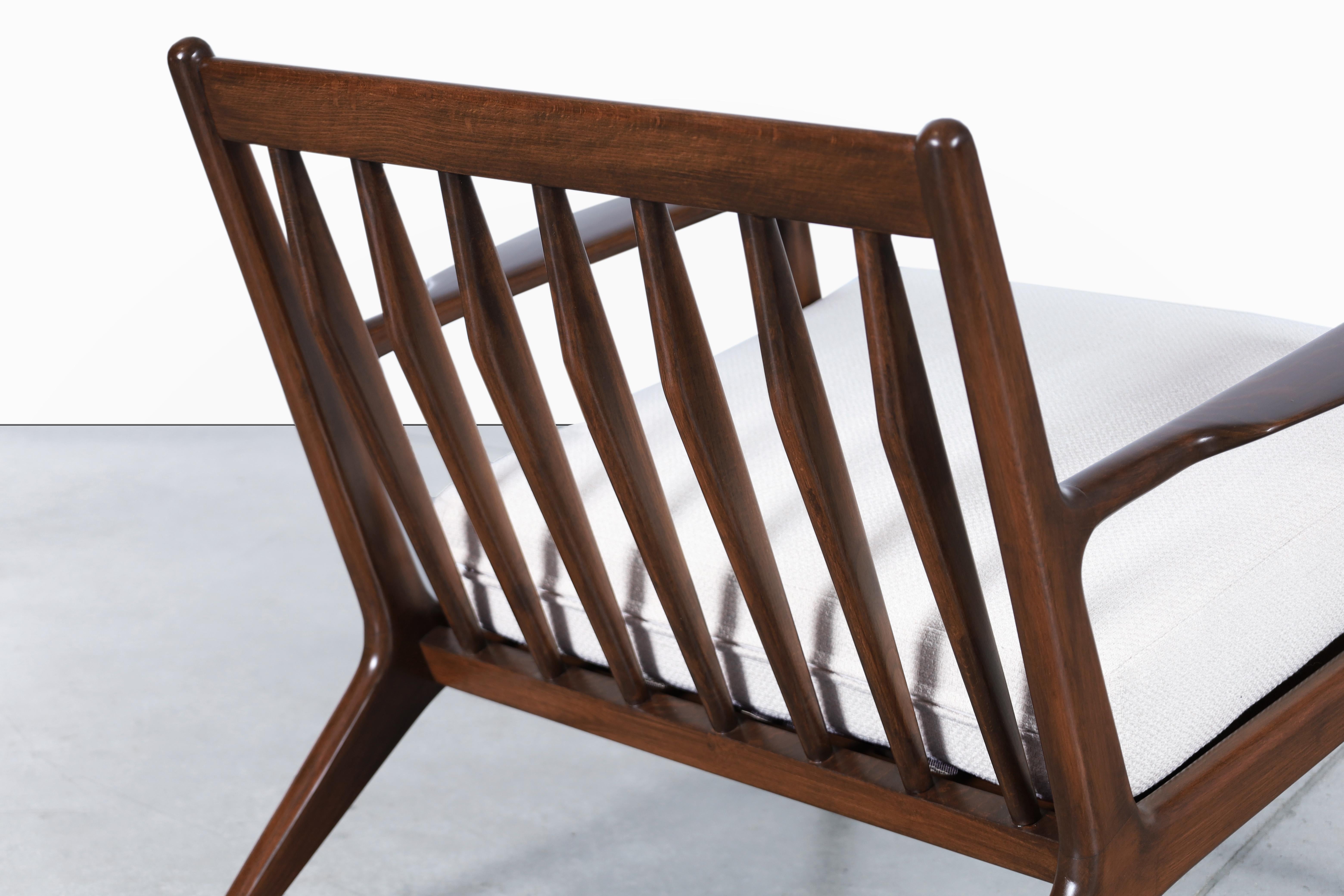Danish Modern Walnut Lounge Chair by Ib Kofod Larsen for Selig For Sale 2