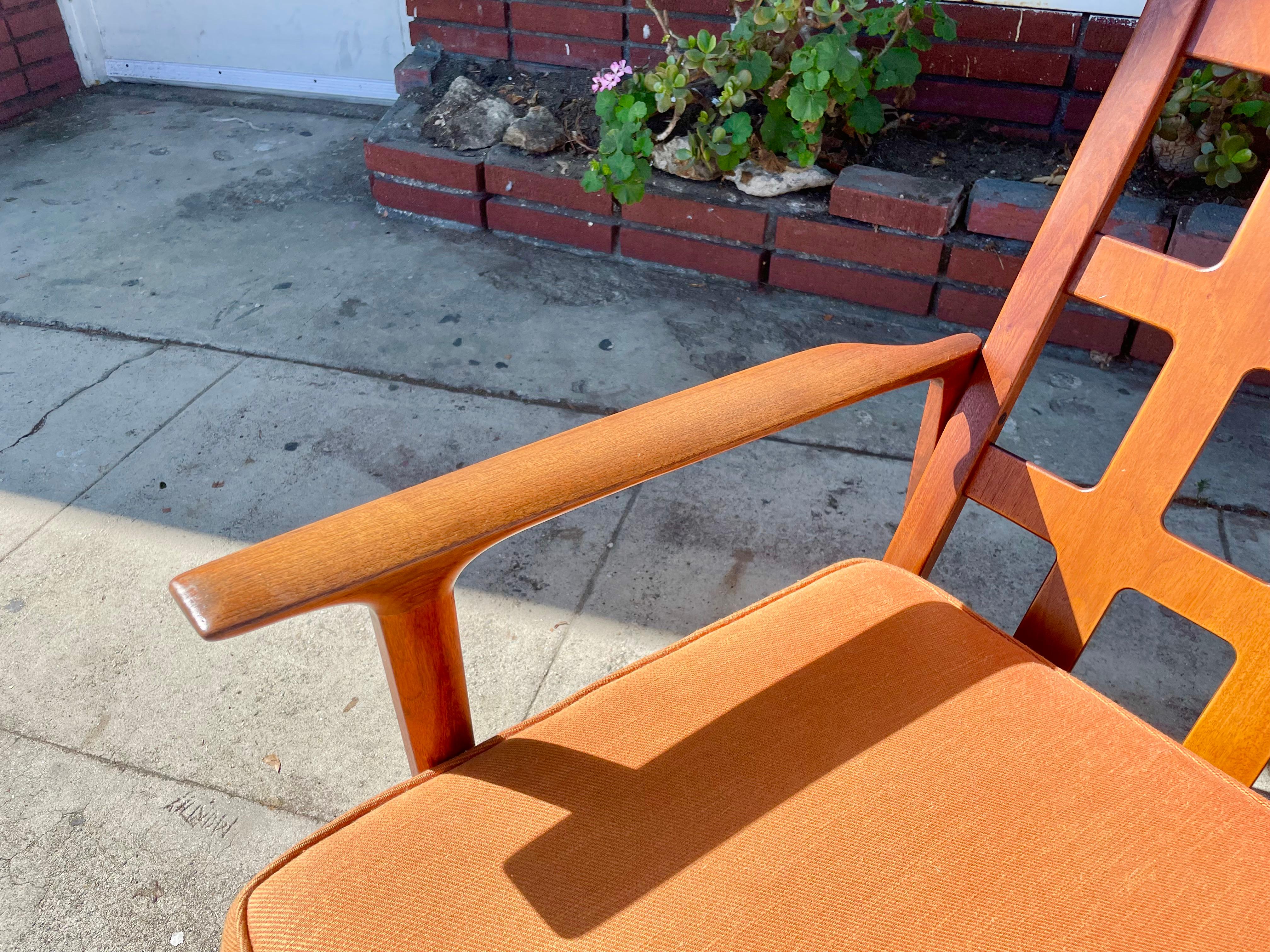 Danish Modern Walnut Lounge Chair by Ib Kofod Larsen for Selig For Sale 5