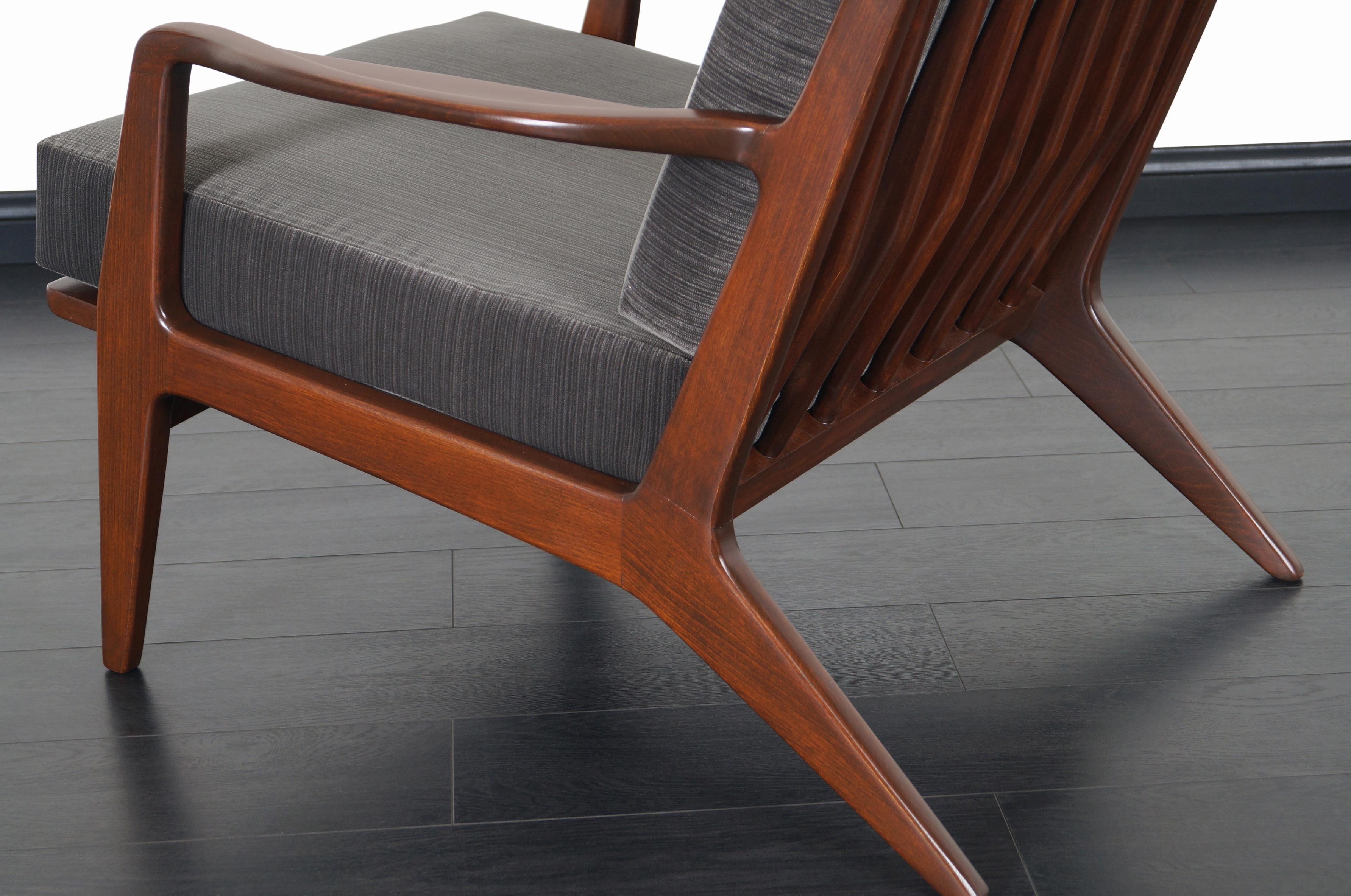 Danish Modern Walnut Lounge Chairs by Ib Kofod-Larsen 5