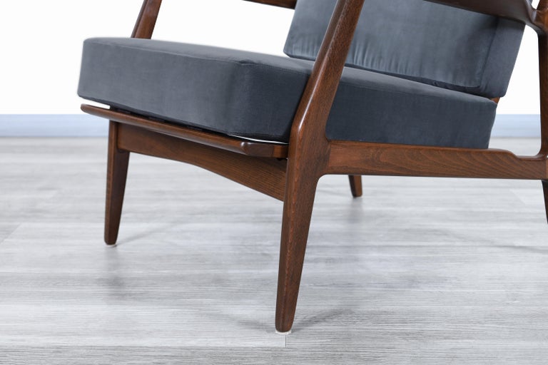Danish Modern Walnut Lounge Chairs by Ib Kofod Larsen for Selig 1