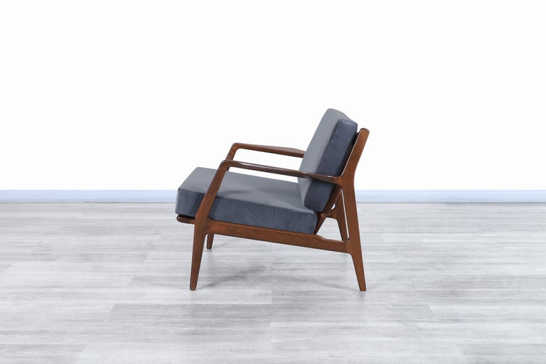 Danish Modern Walnut Lounge Chairs by Ib Kofod Larsen for Selig 2