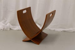 Danish Modern Walnut Magazine Rack, 1970s.