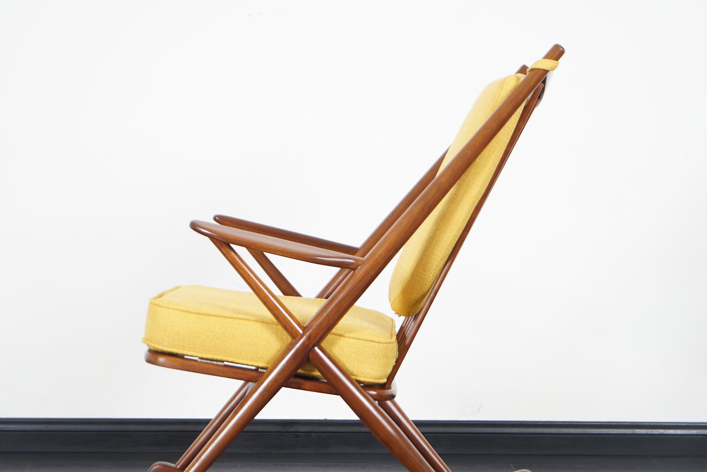 Mid-Century Modern Danish Modern Walnut Rocking Chair by Frank Reenskaug