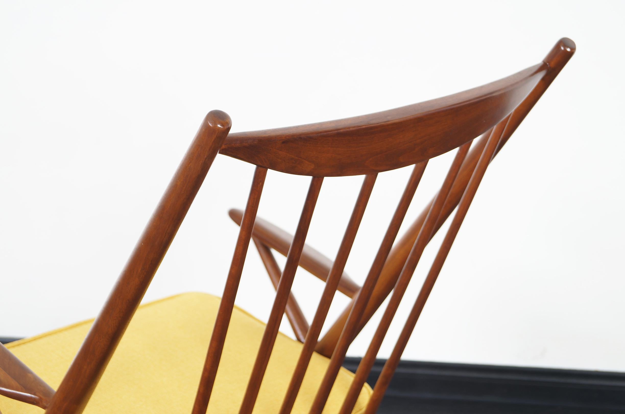 Danish Modern Walnut Rocking Chair by Frank Reenskaug 1