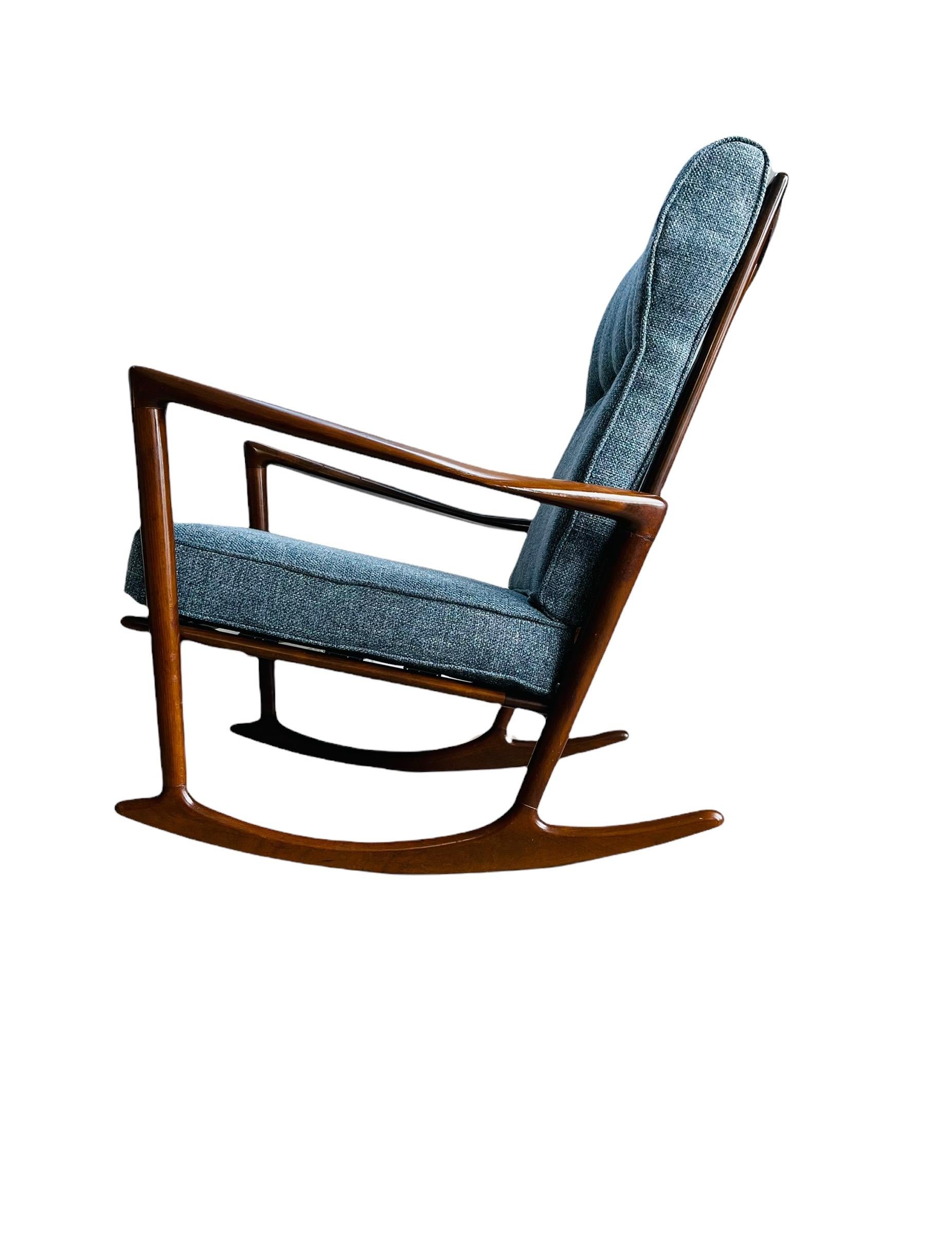Mid-Century Modern Danish Modern Walnut Rocking Chair by IB Kofod Larsen
