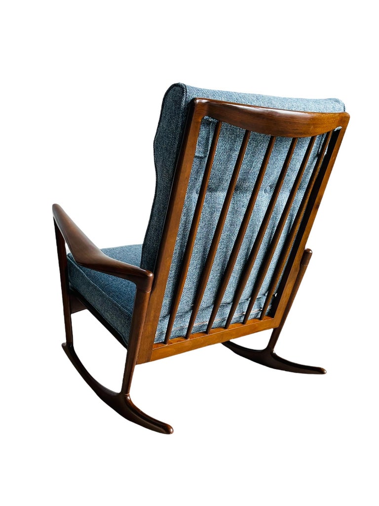 20th Century Danish Modern Walnut Rocking Chair by IB Kofod Larsen