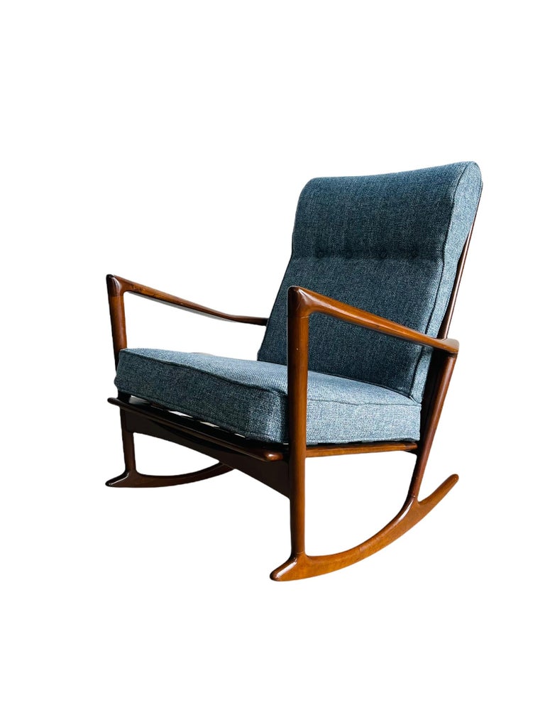 Danish Modern Walnut Rocking Chair by IB Kofod Larsen 3