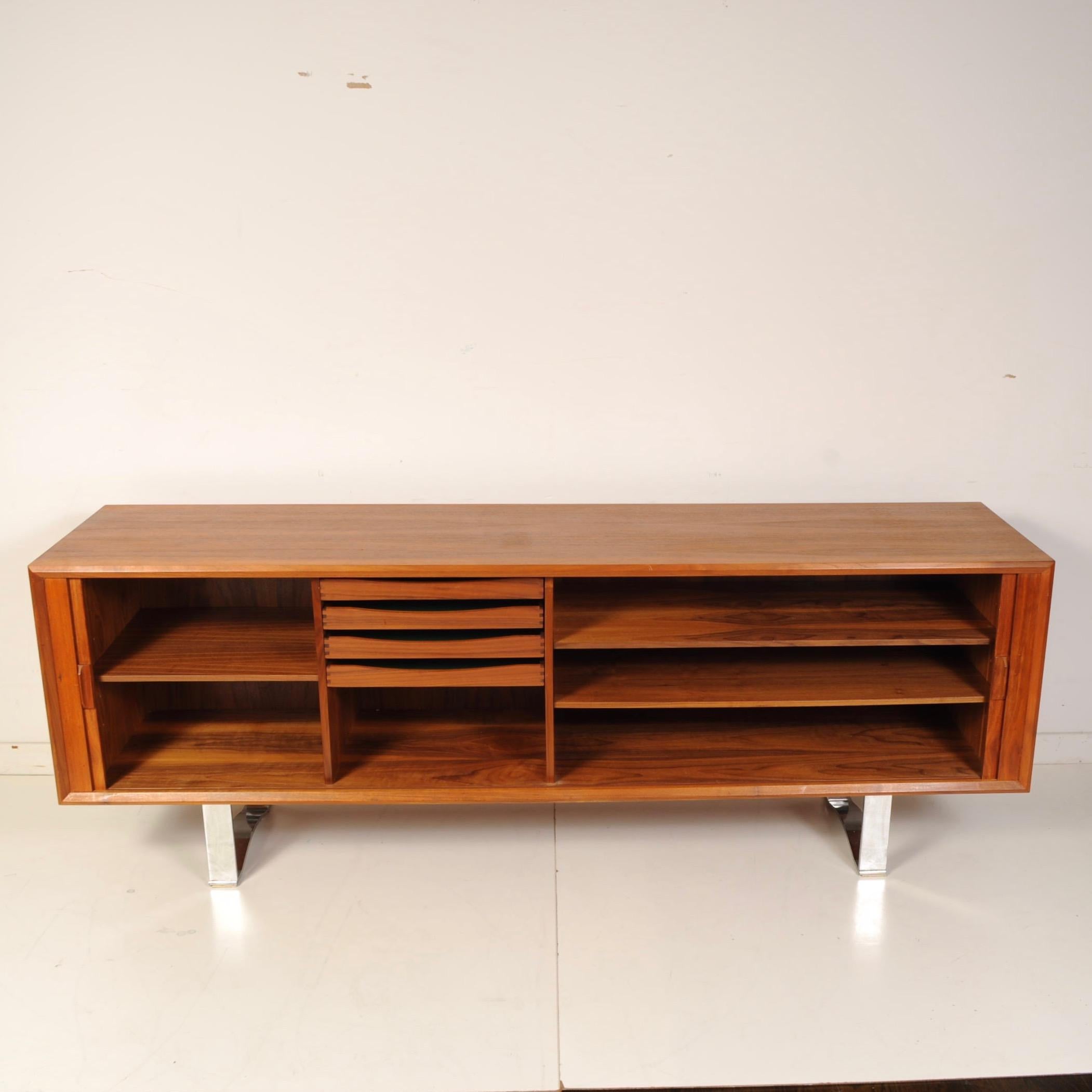 Danish Modern Walnut Sideboard In Good Condition In New London, CT