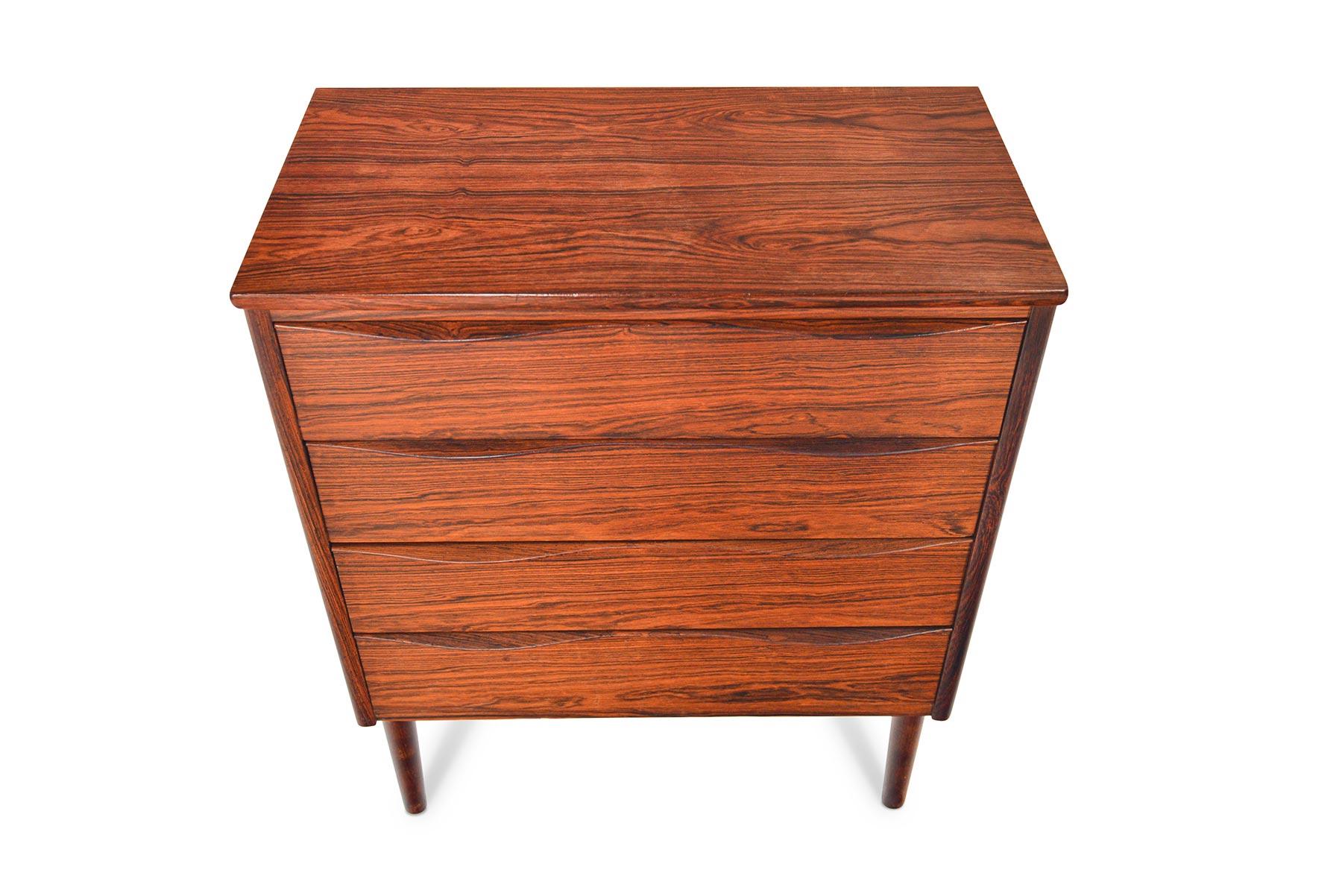 Scandinavian Modern Danish Modern Wave Pull Rosewood Chest