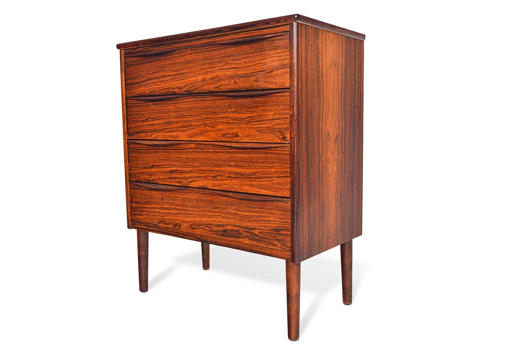 Danish Modern Wave Pull Rosewood Chest In Good Condition In Berkeley, CA