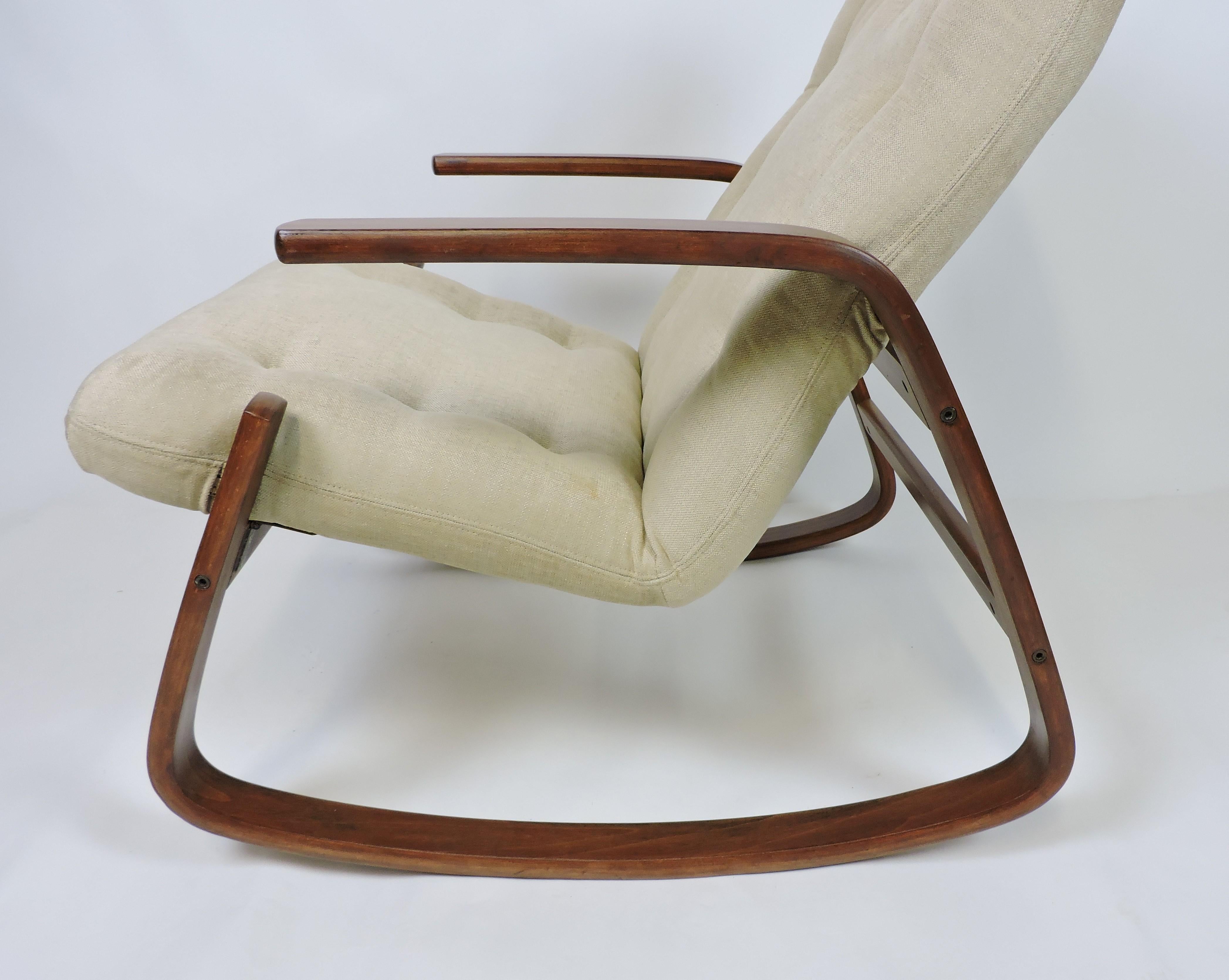 Danish Modern Westnofa Norway Bentwood Rocking Chair by Ingmar Relling 1