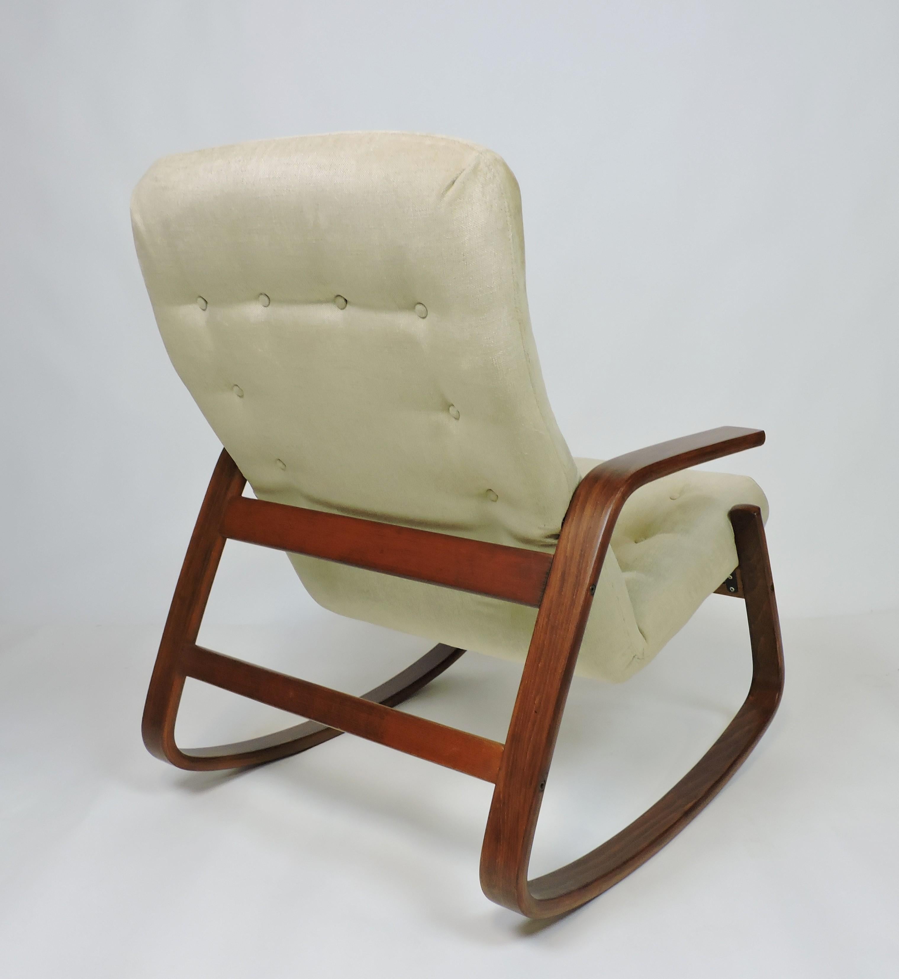 Dänischer moderner Westnofa Norwegen Schaukelstuhl aus Bugholz von Ingmar Relling (Skandinavische Moderne)