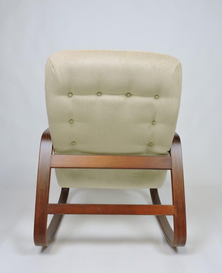 Norwegian Danish Modern Westnofa Norway Bentwood Rocking Chair by Ingmar Relling For Sale