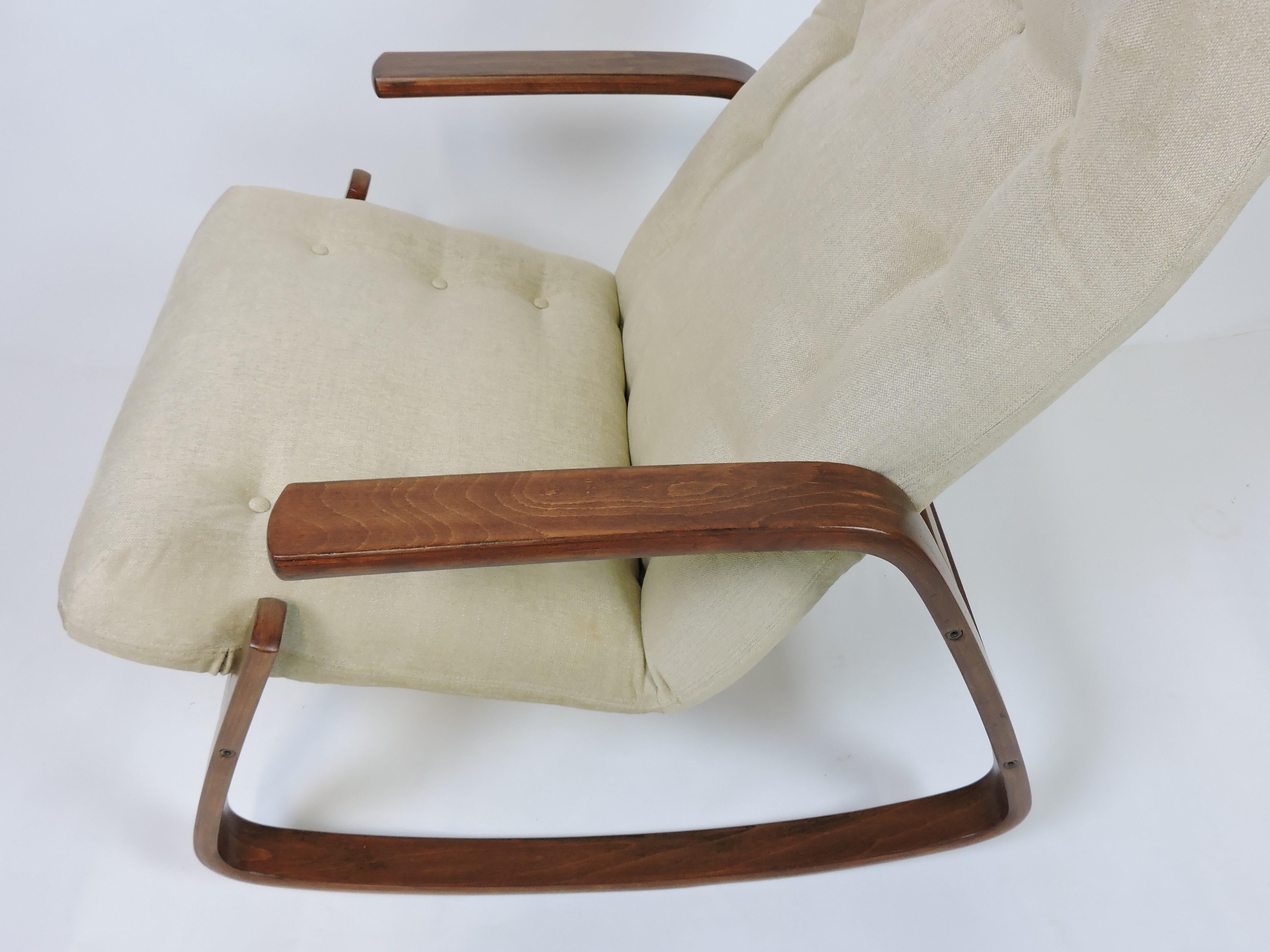 Mid-20th Century Danish Modern Westnofa Norway Bentwood Rocking Chair by Ingmar Relling