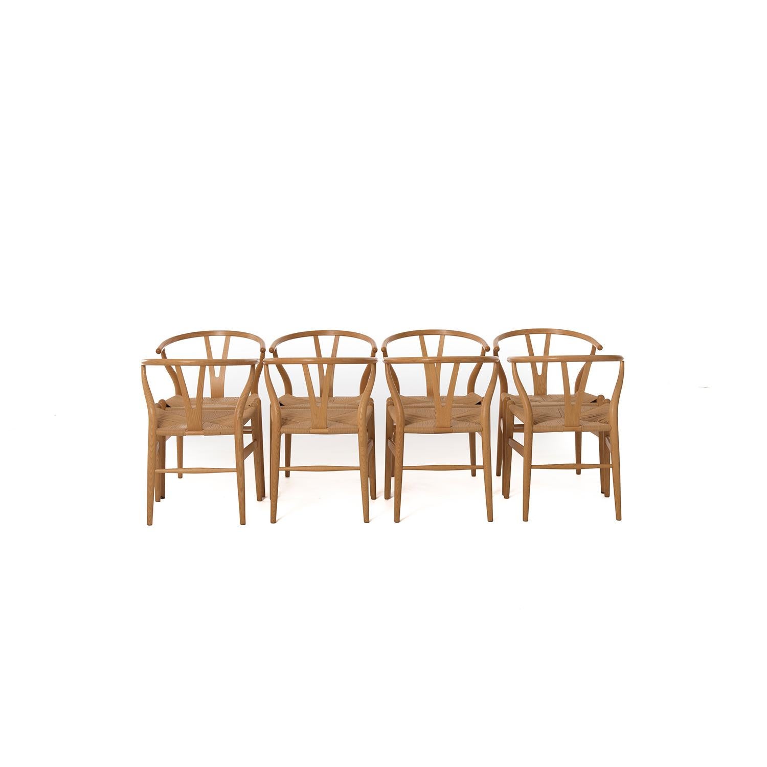 white oak wishbone chair