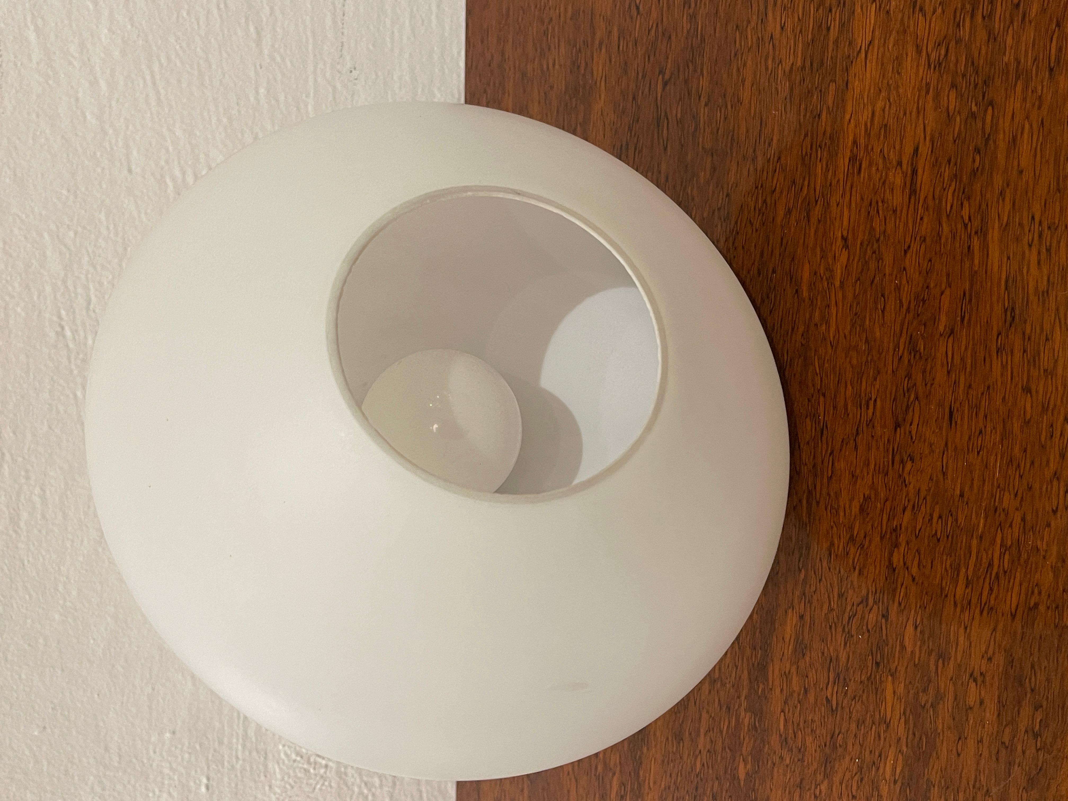 Danish Modern White Opaque Glass Mushroom Lamp by Lisa Johansson-Pape 4