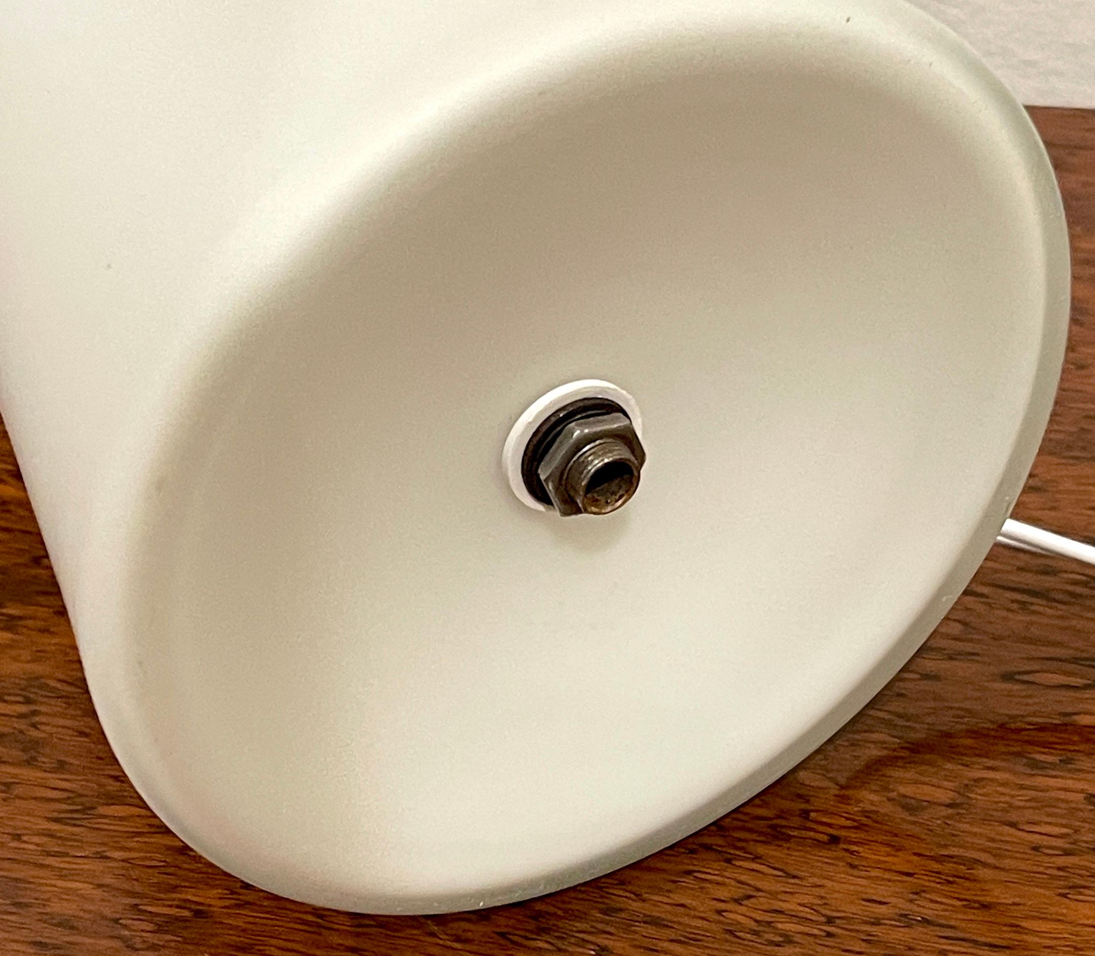 Danish Modern White Opaque Glass Mushroom Lamp by Lisa Johansson-Pape 2