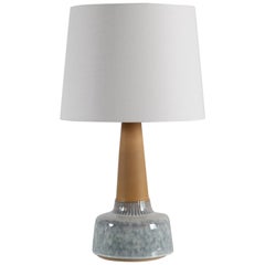 Danish Modern Pale Blue Søholm Stoneware Table Lamp Designed by Einar Johansen