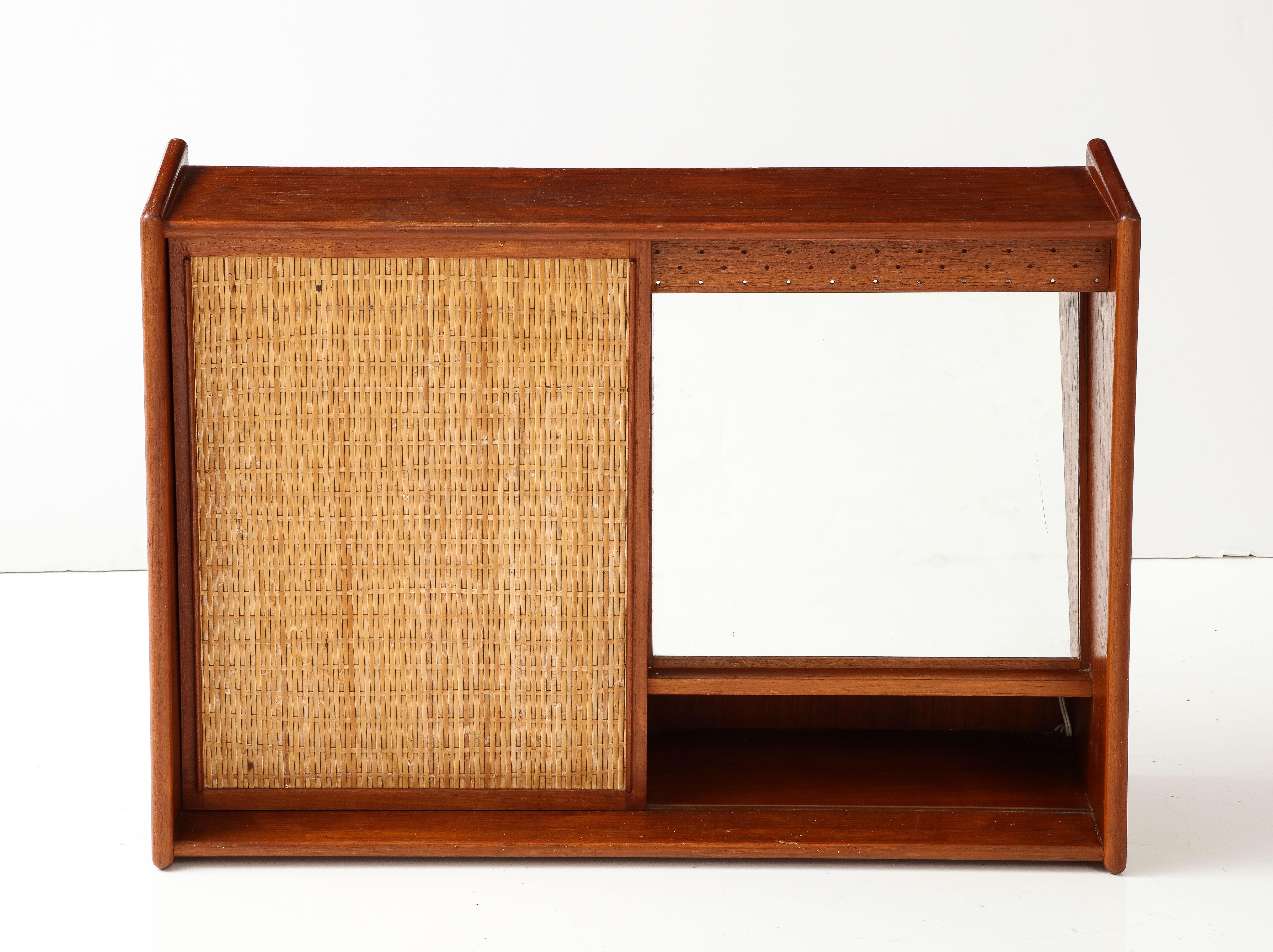 cane wall cabinet