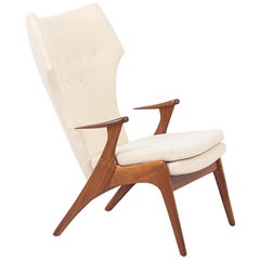 Chaise à oreilles moderne danoise par Kurt Østervig