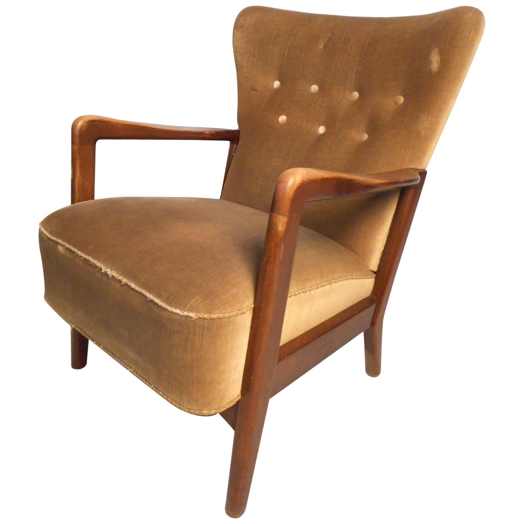 Danish Modern Wingback Chair by Fritz Hansen