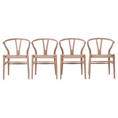 Danish Modern Wishbone Chairs CH24 in Oak