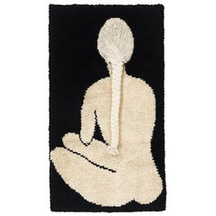 Danish Modern Woman Silhouette Wall Hanging Pop Art Rug by Rya