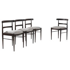 Danish Modern Wooden Dining Chairs, Set of Four