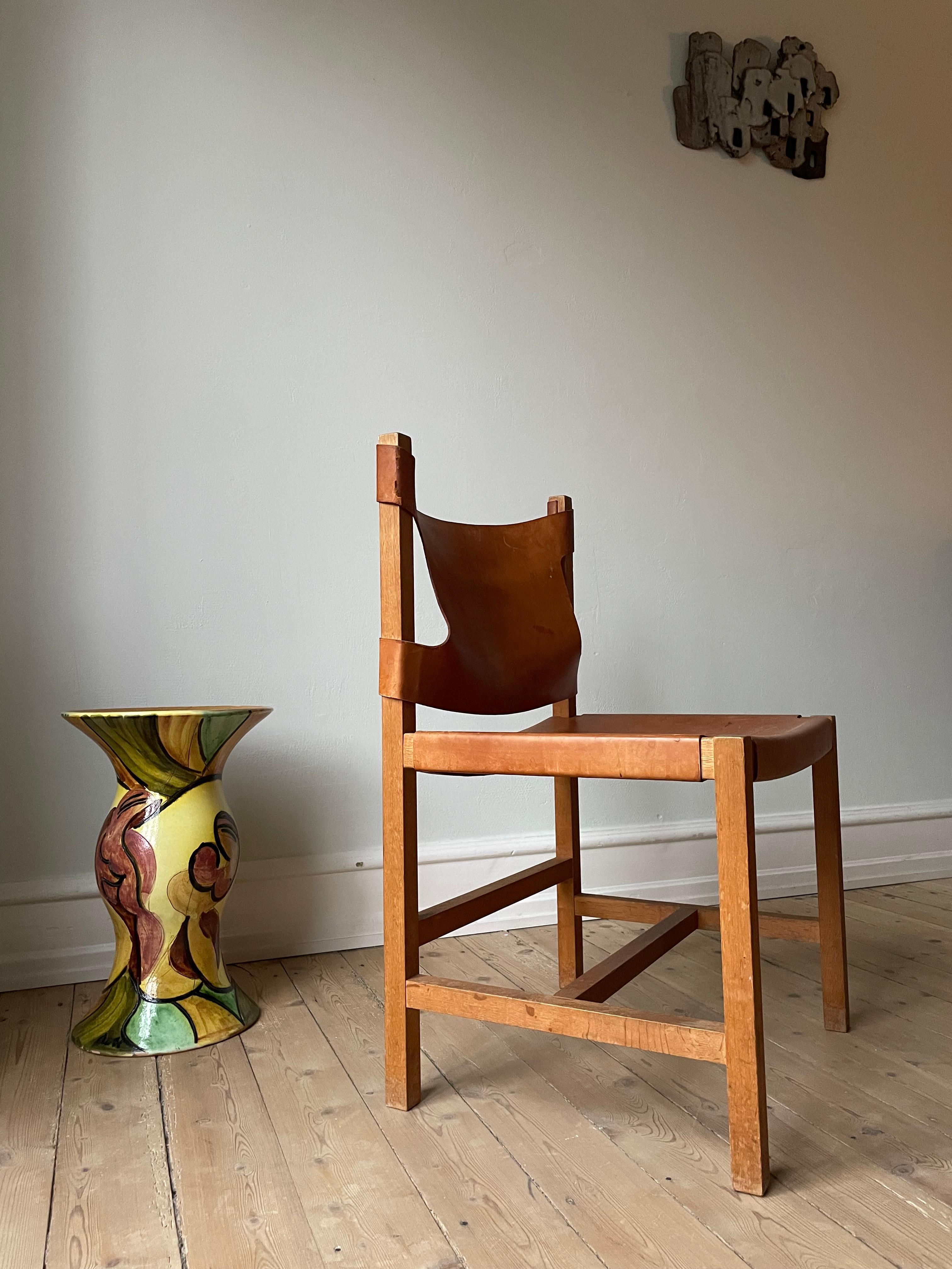 Chaise d'assise danoise moderne en bois, années 1960 en vente 2