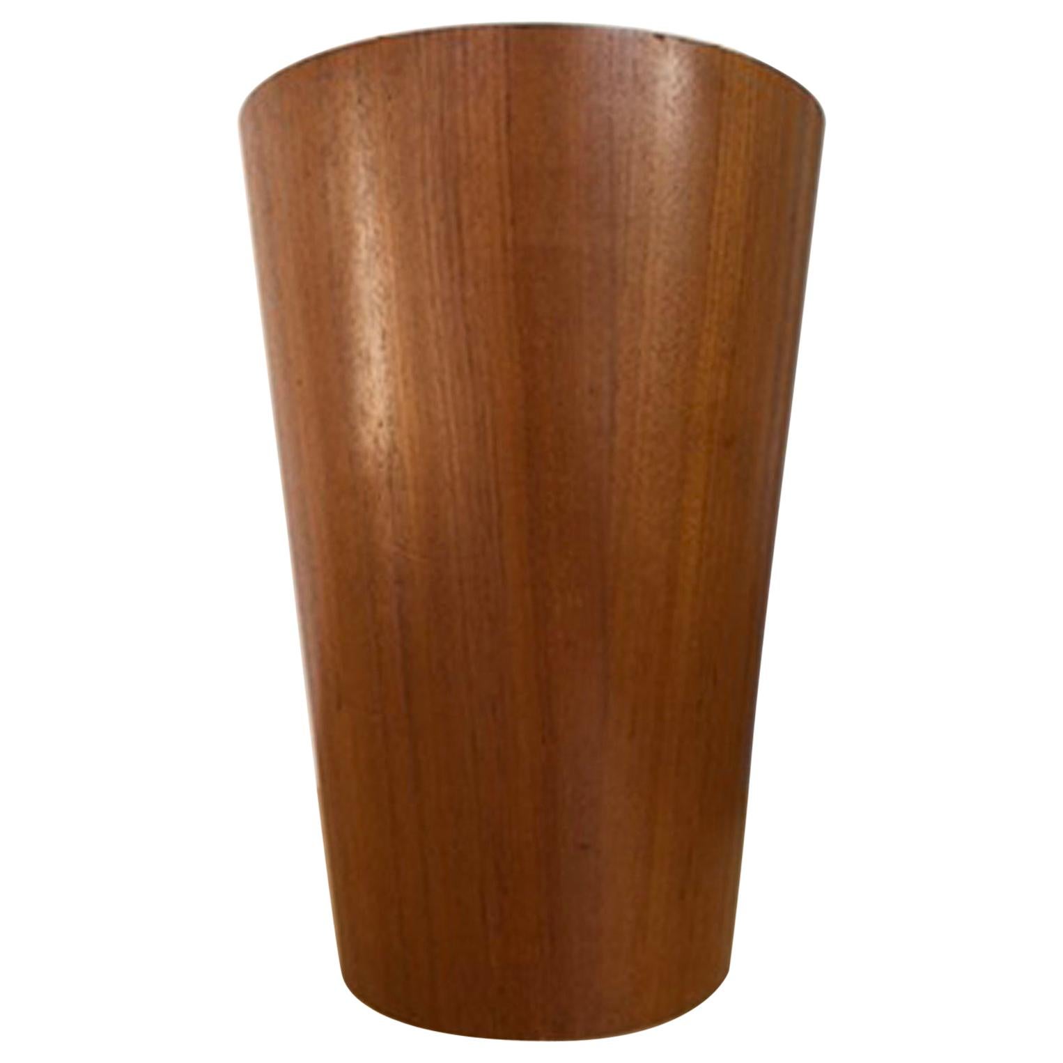 Danish Modern Wooden Wastebasket