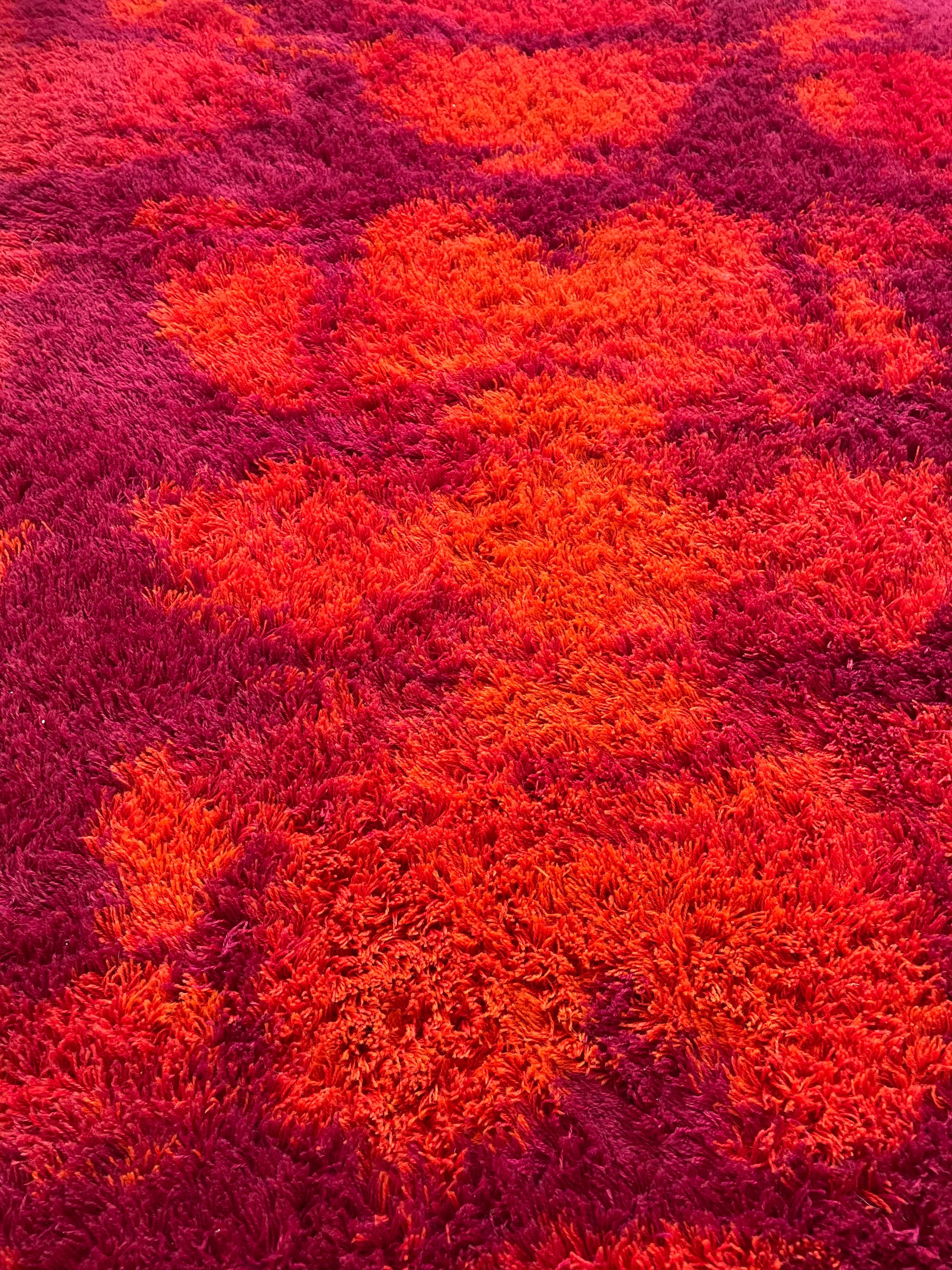 Danish Modern Wool Rya Rug Tapestry by Hojer Eksport Wilton, 1970s  5