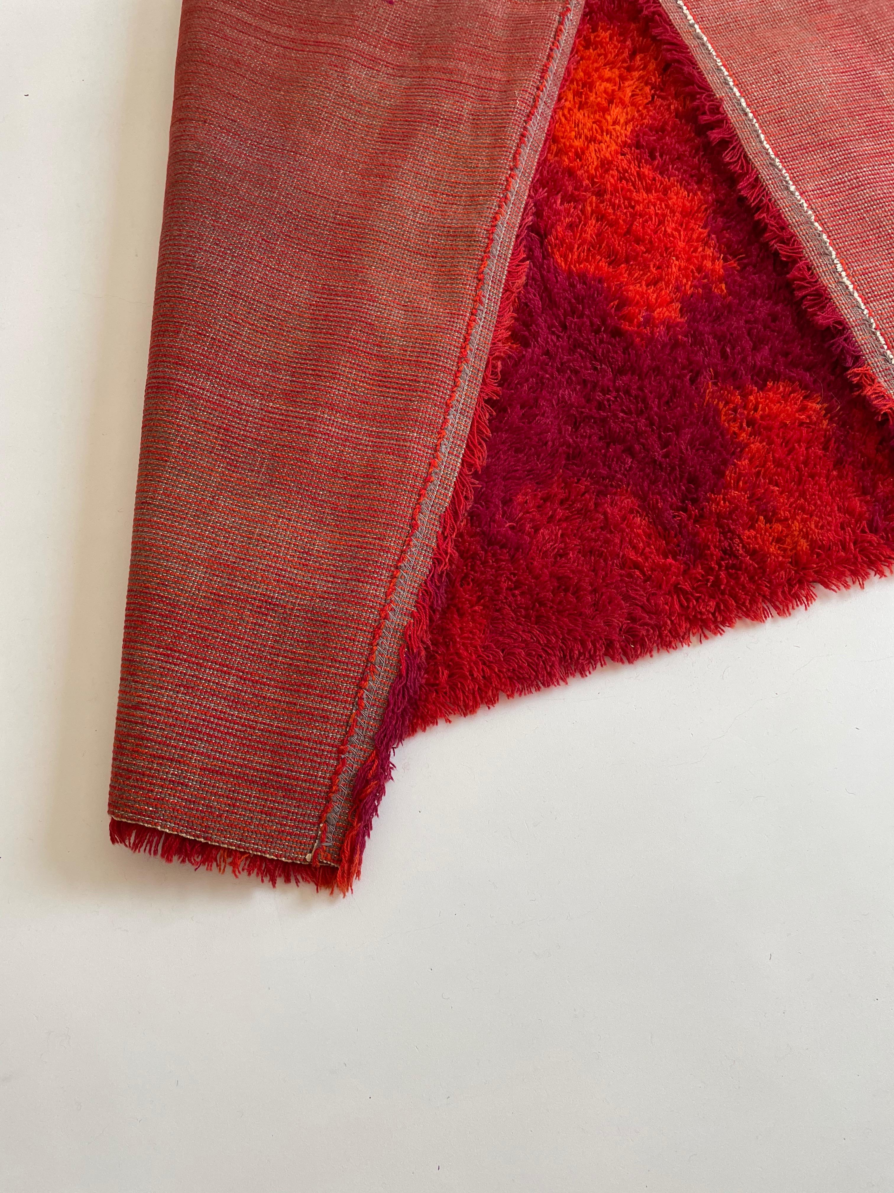 Danish Modern Wool Rya Rug Tapestry by Hojer Eksport Wilton, 1970s  13