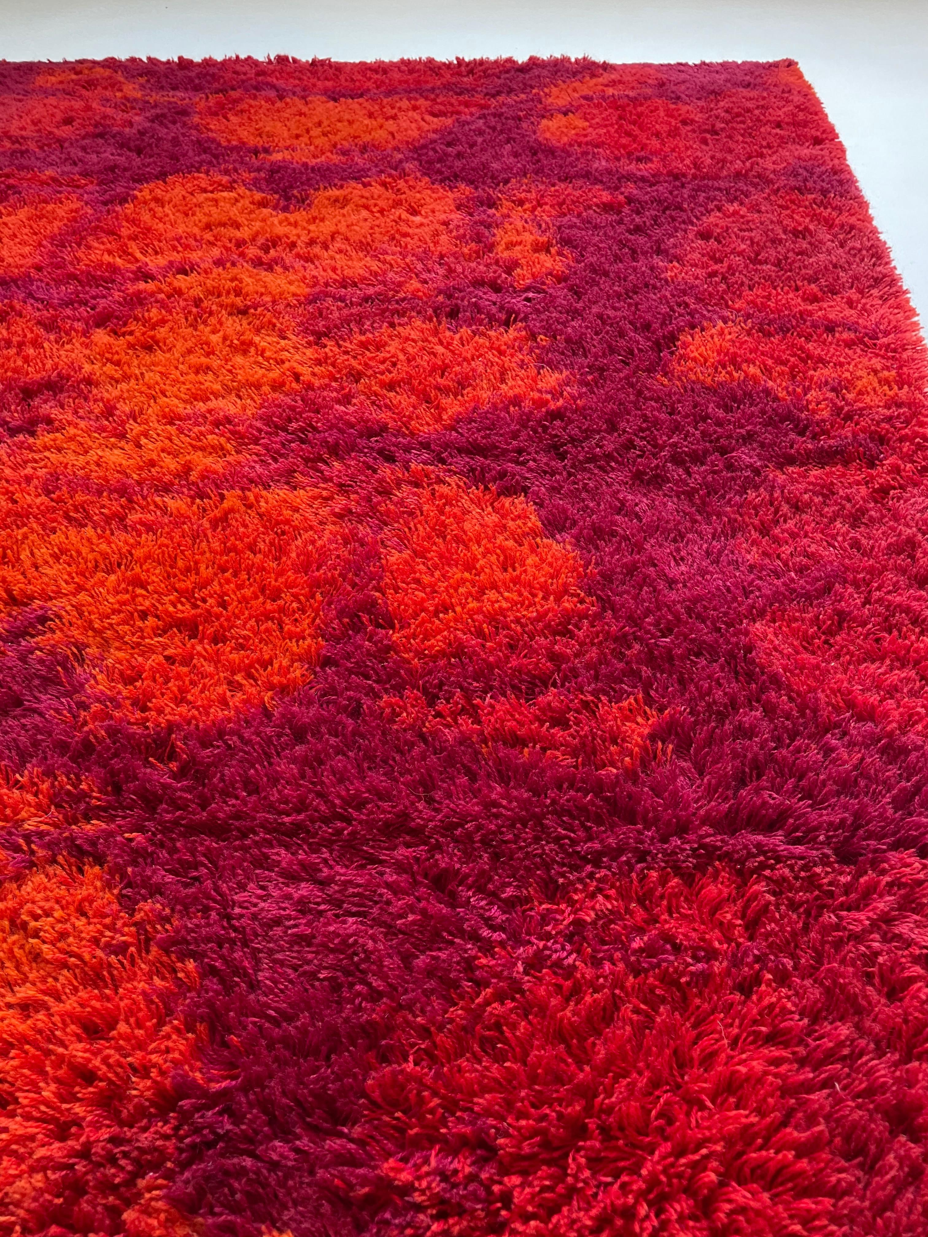 Danish Modern Wool Rya Rug Tapestry by Hojer Eksport Wilton, 1970s  3