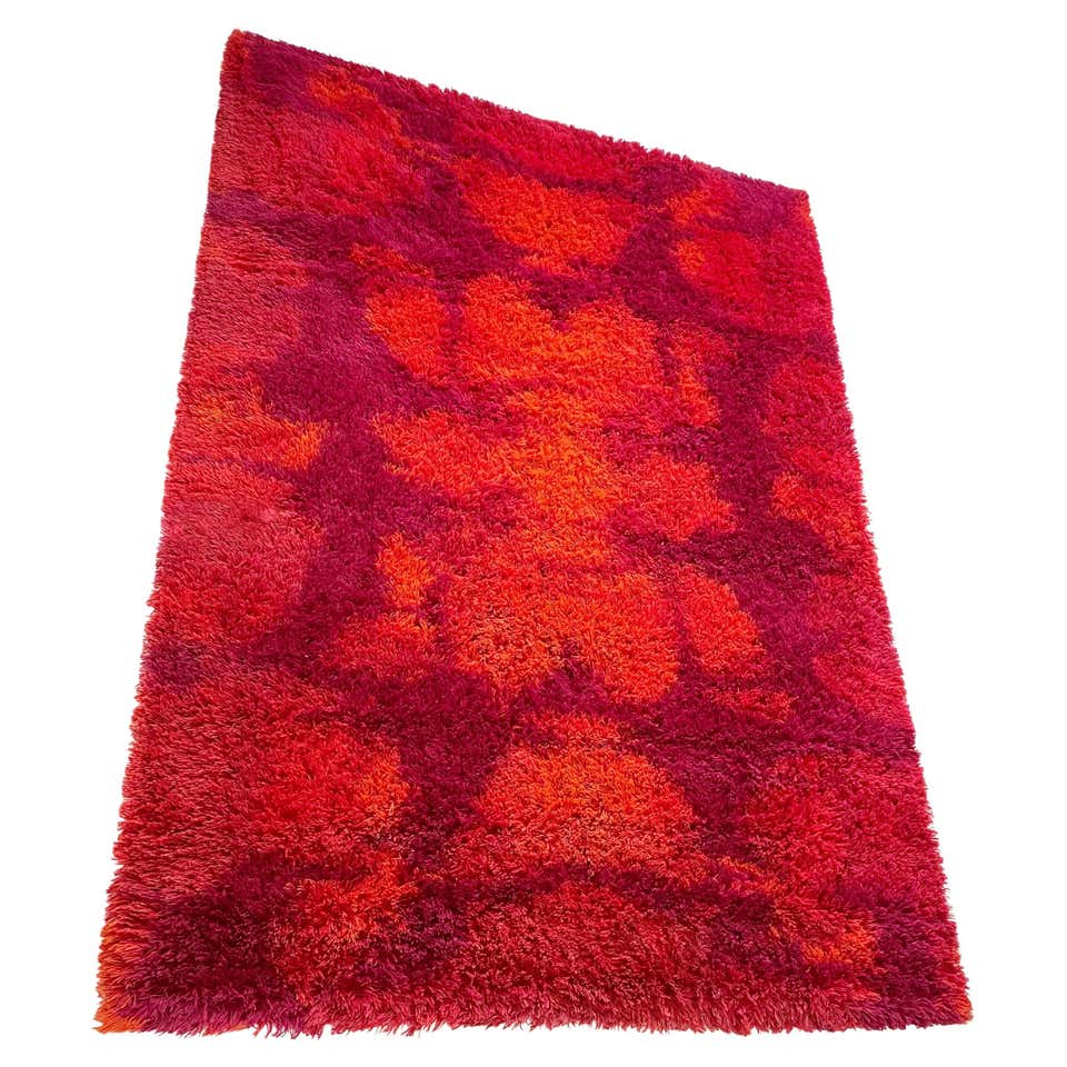 Mid-Century Modern Scandinavian Rya Rug by Højer Eksport Wilton For ...