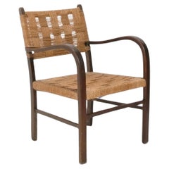 Danish Modern Woven Rope Lounge Chair by Axel Larsson