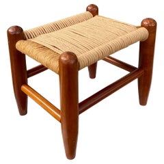 Danish Modern Woven Rope Rustic European Stool